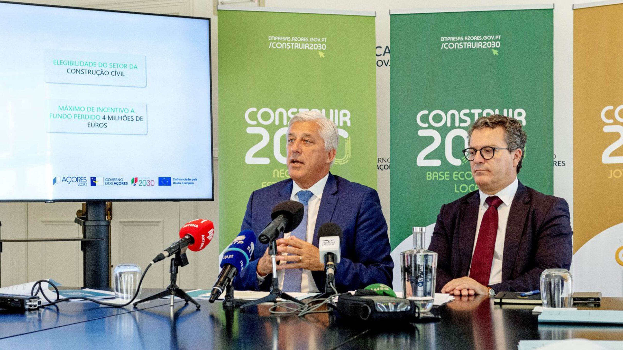 Governo dos Açores abre as candidaturas ao Sistema de Incentivos Construir 2030