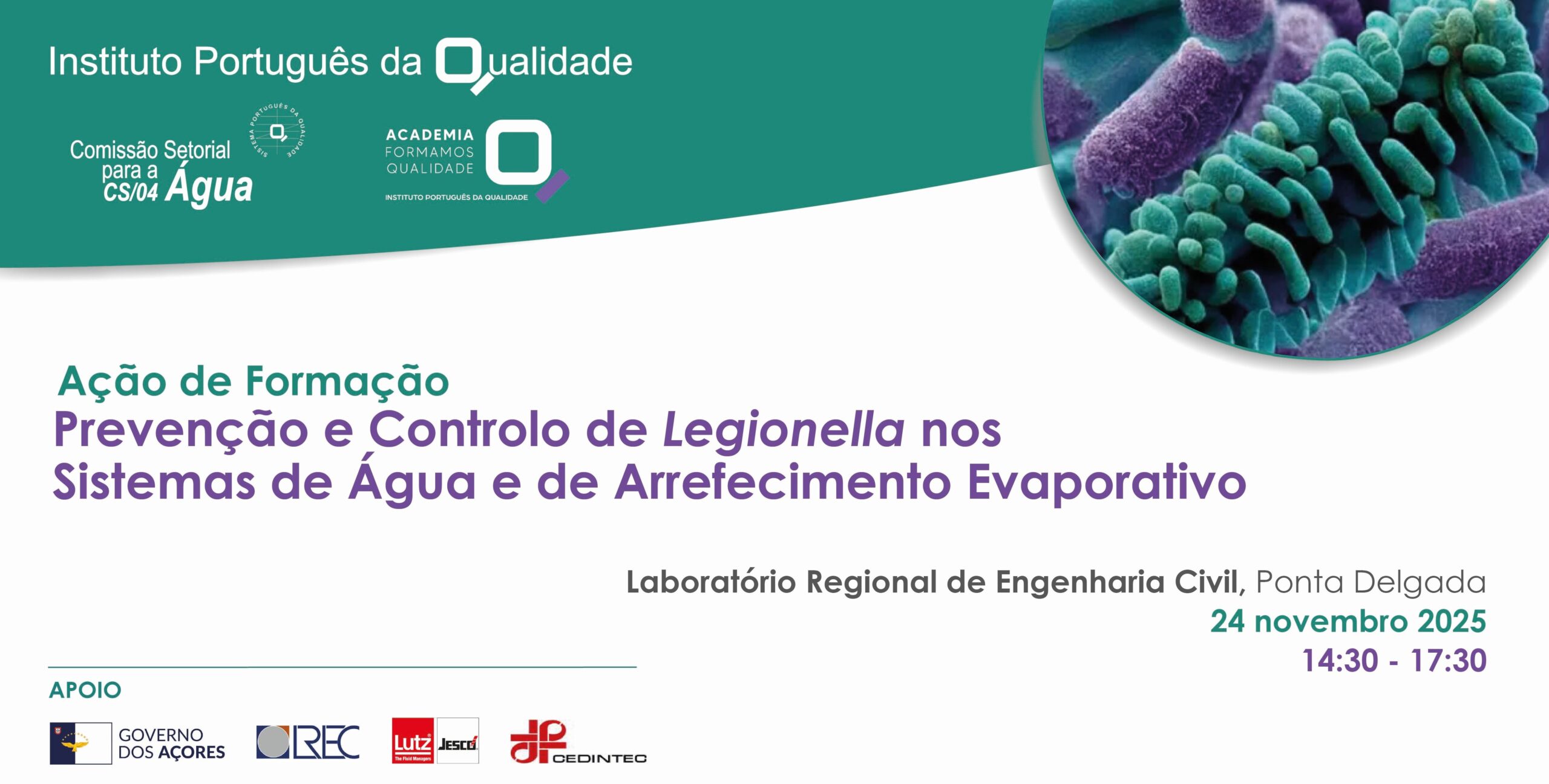 Encontro CS/04 | Prevenção e Controlo da Legionella nos Sistemas de Água
